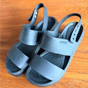 CROCS Black Adjustable Sandals